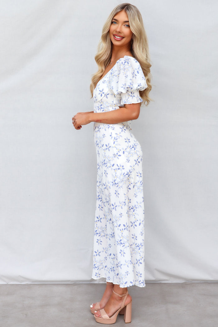 Monni Maxi Dress - Blue Floral - Runway Goddess