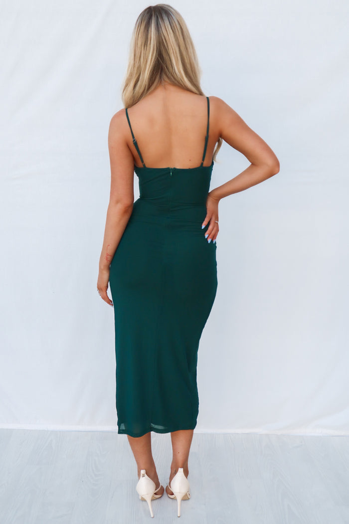 Monte Midi Dress - Forest Green - Runway Goddess