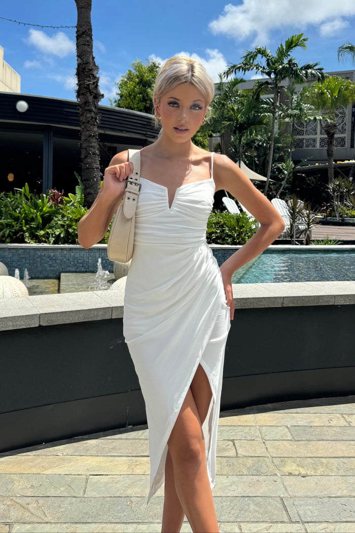 Monte Midi Dress - White
