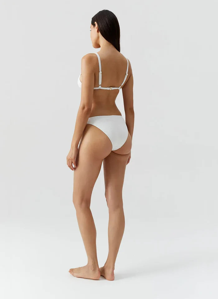 Swimwear Melissa Odabash Montenegro Bikini Bottom Cream Ribbed Apoella