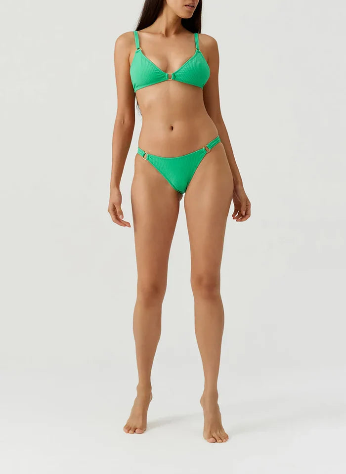 Swimwear Melissa Odabash Montenegro Bikini Bottom Green Ribbed Apoella
