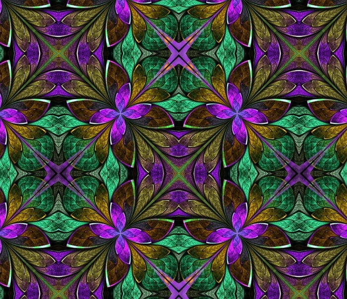 Geometric - Green/Purple - please msg size / Full Length