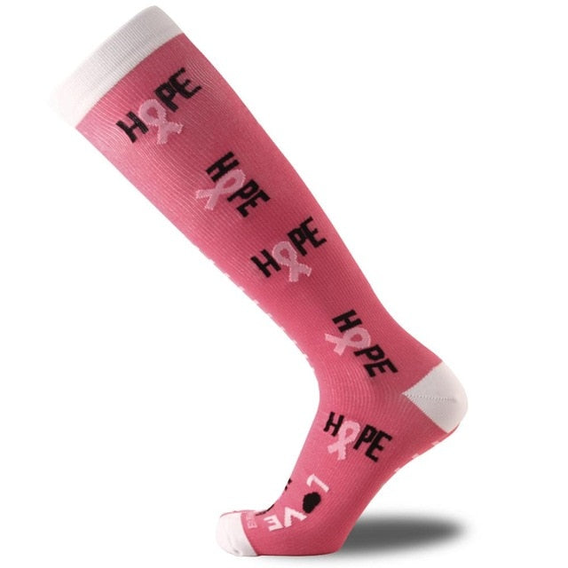Multi-Coloured Womens Long Thigh Compression Socks