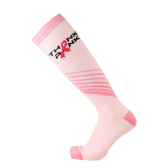 Multi-Coloured Womens Long Thigh Compression Socks