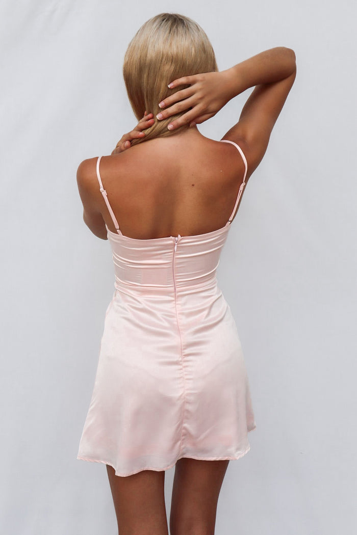 Myla Mini Dress - Peach - Runway Goddess