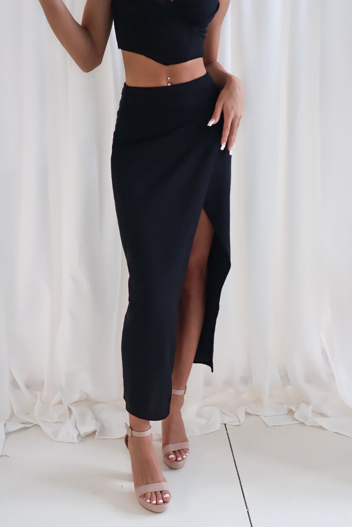 Myora Set Skirt - Black - Runway Goddess