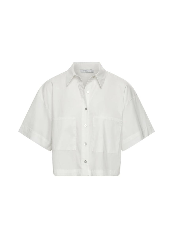 Shirts APOELLA Myrto Cropped Shirt White Apoella