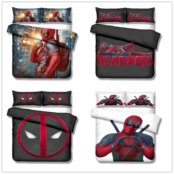 New Marvel Deadpool 3D Quilt Cover/Bedding Sets