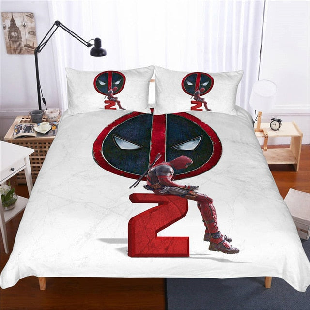 New Marvel Deadpool 3D Quilt Cover/Bedding Sets