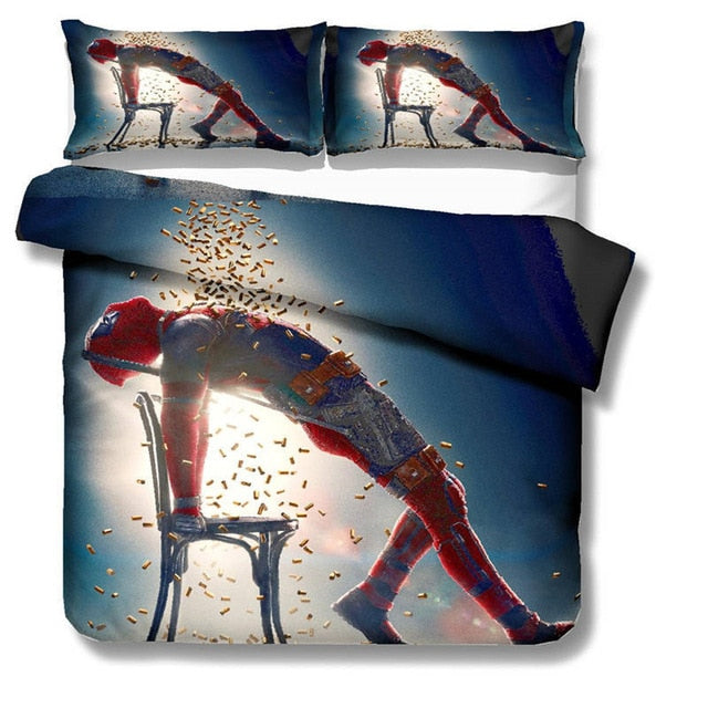New Marvel Deadpool 3D Quilt Cover/Bedding Sets