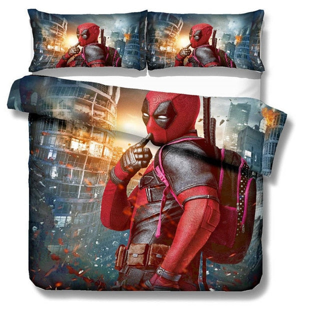 New Marvel Deadpool 3D Quilt Cover/Bedding Sets