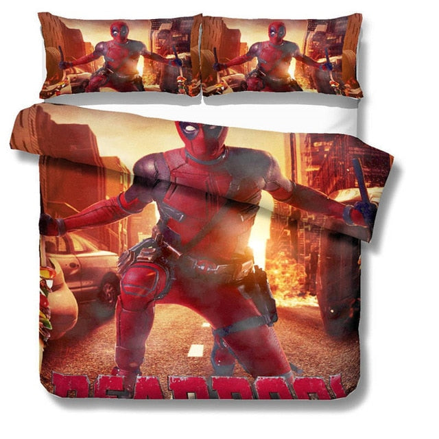 New Marvel Deadpool 3D Quilt Cover/Bedding Sets