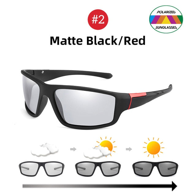 NEW Photochromic Sunglasses - Matte Black Sports, Colour Changing Sunglasses