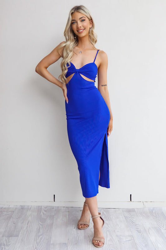 Nia Dress - Electric Blue - Runway Goddess