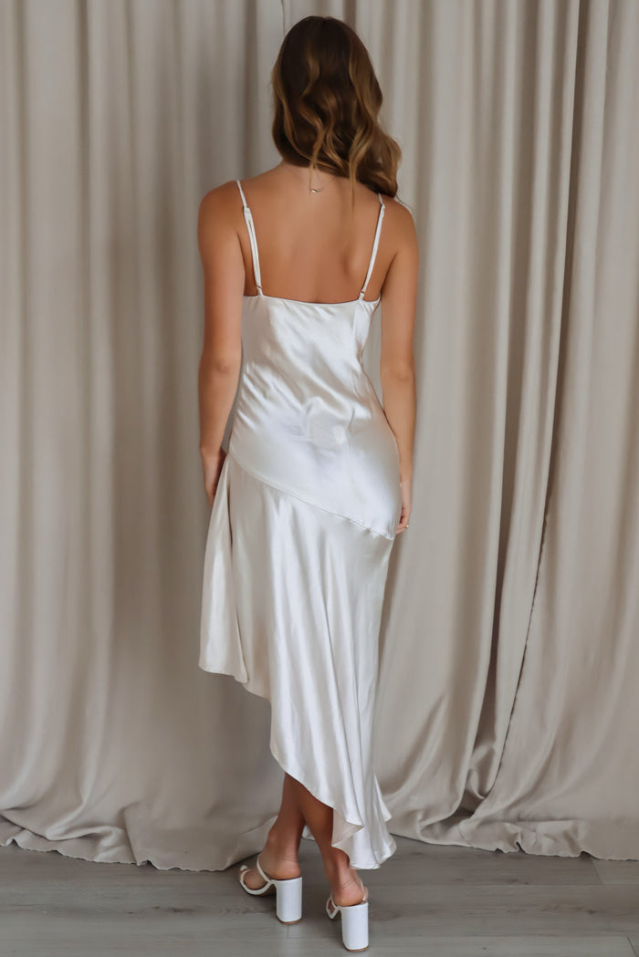 Nicola Midi Dress - Champagne - Runway Goddess