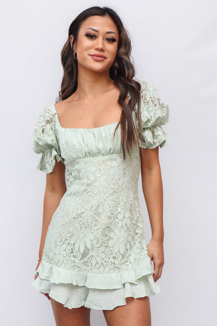 Nora Mini Dress - Mint - Runway Goddess