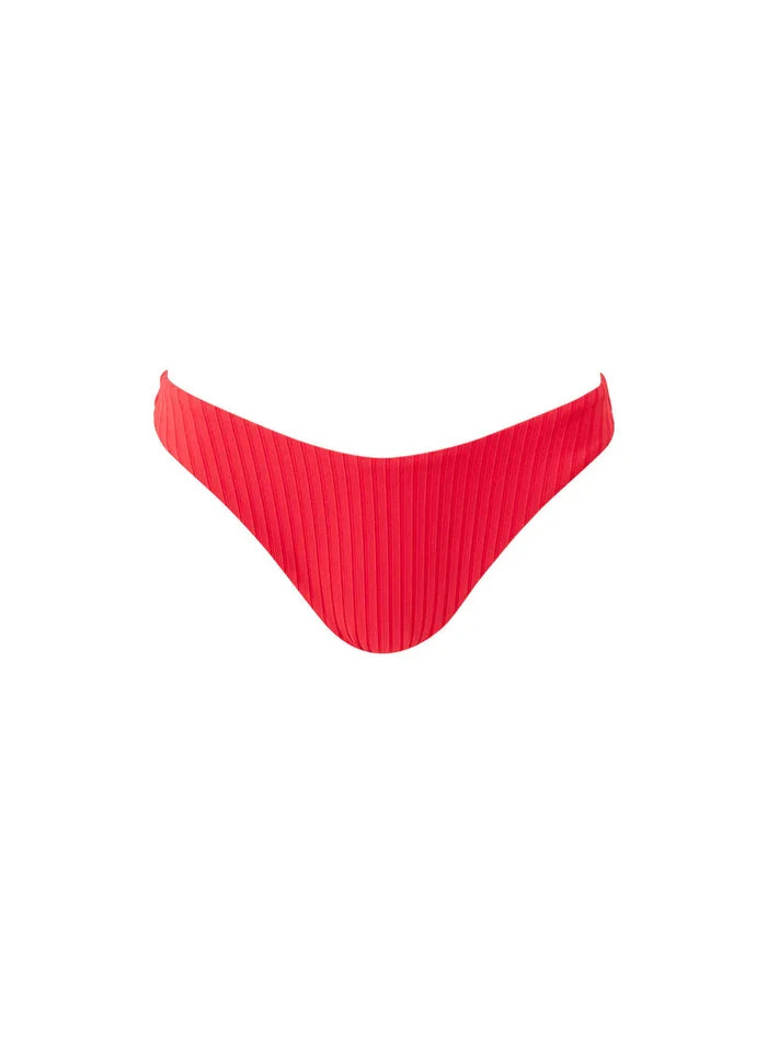 Swimwear Melissa Odabash Noto Bikini Bottom Red Ribbed Apoella