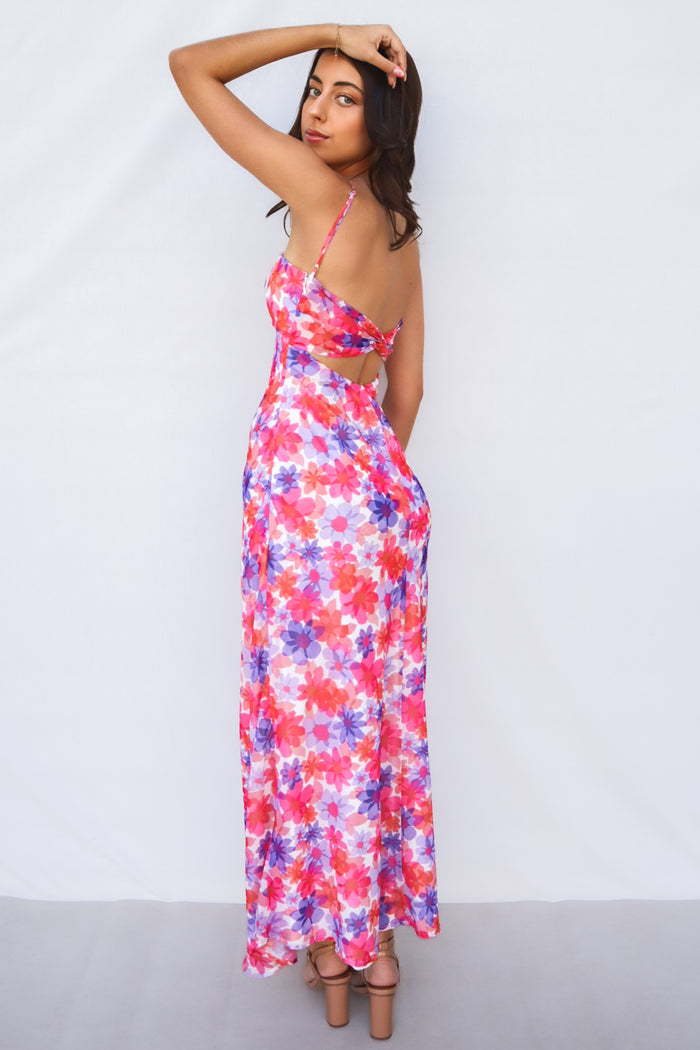 Nova Maxi Dress - Pink Floral - Runway Goddess