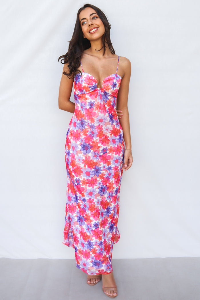 Nova Maxi Dress - Pink Floral - Runway Goddess