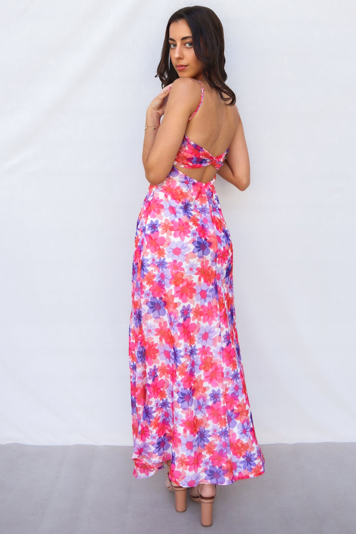 Nova Maxi Dress - Pink Floral - Runway Goddess