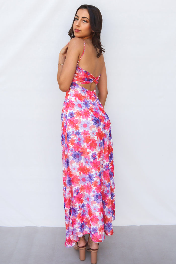 Nova Maxi Dress - Pink Floral - Runway Goddess