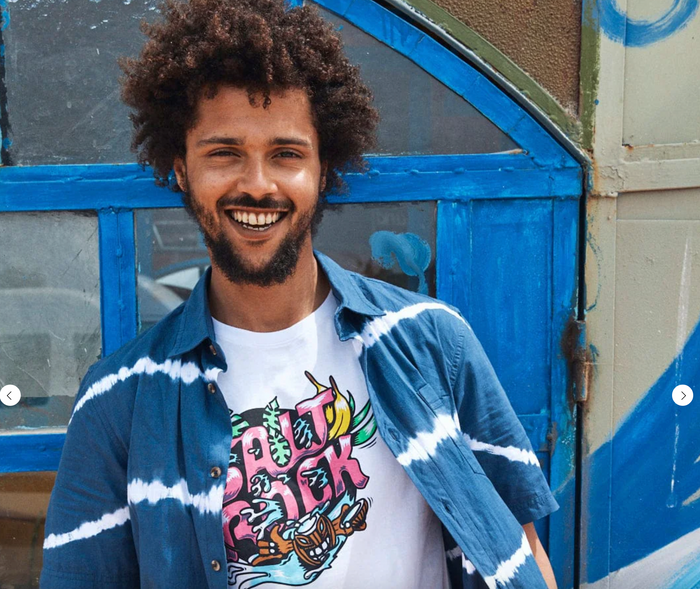 Ocean To - Mens Tie Dye Shirt - Blue