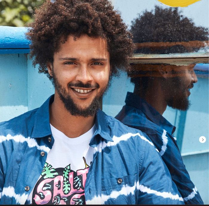 Ocean To - Mens Tie Dye Shirt - Blue