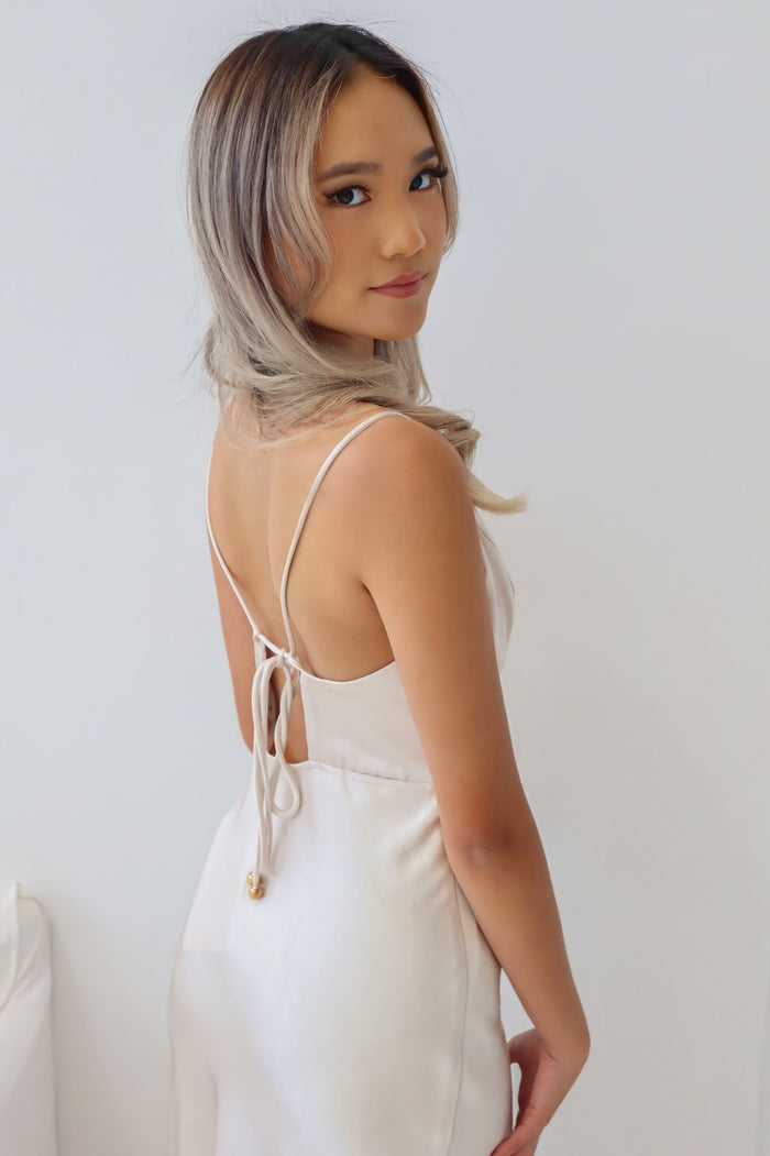 Odette Midi Dress - Champagne - Runway Goddess
