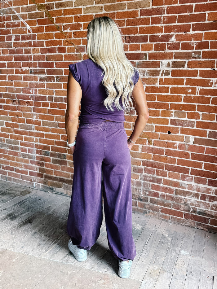 On the Move Mineral Wash Crop Top