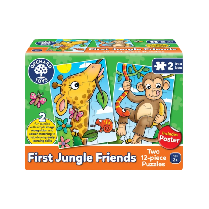 Orchard Toys Jigsaw - First Jungle Friends 2 x 12 pc