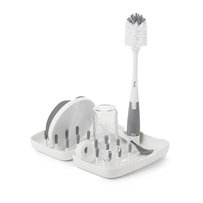Oxo Tot On-the-Go Drying Rack & Bottle Brush - Grey
