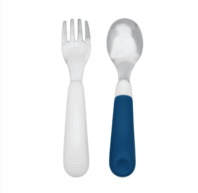 OXO TOT On-The-Go Fork And Spoon Set - Navy