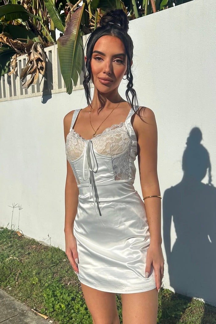 Palmer Mini Dress - White - Runway Goddess