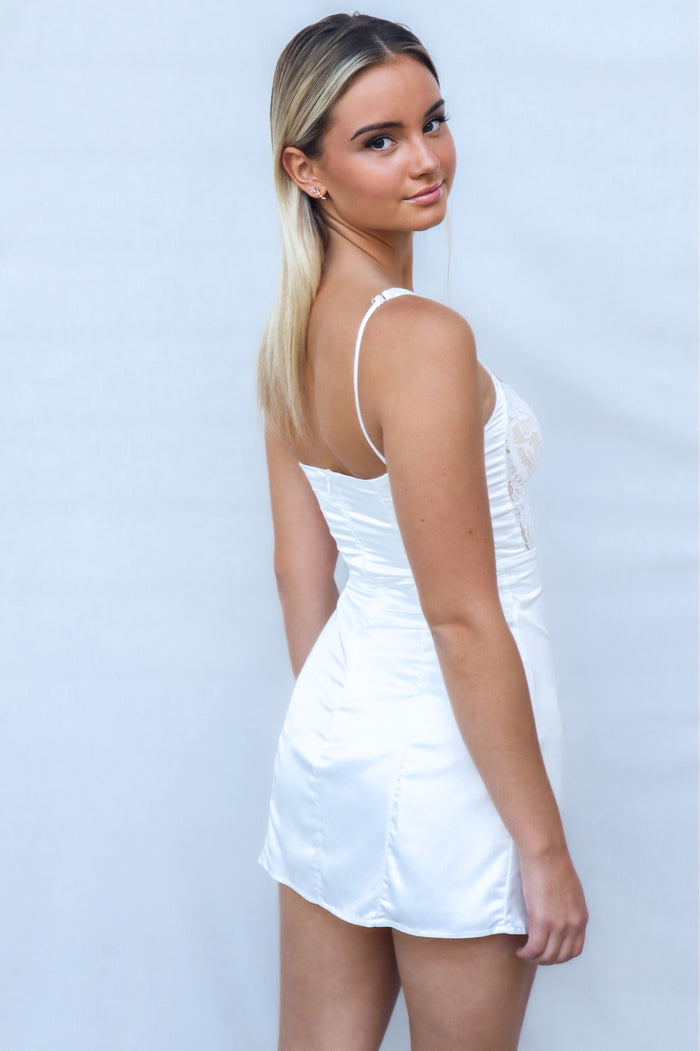 Palmer Mini Dress - White - Runway Goddess
