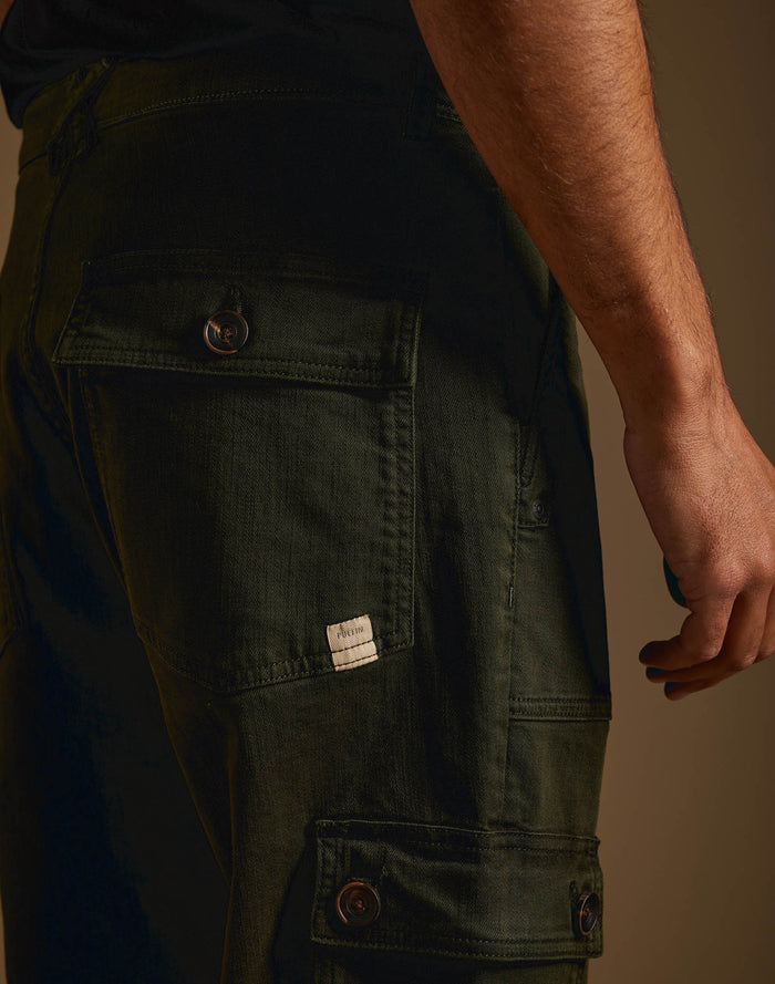 pantalon cargo forest PULLIN en coton
