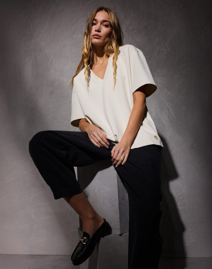 pantalon kendal black PULLIN en lin