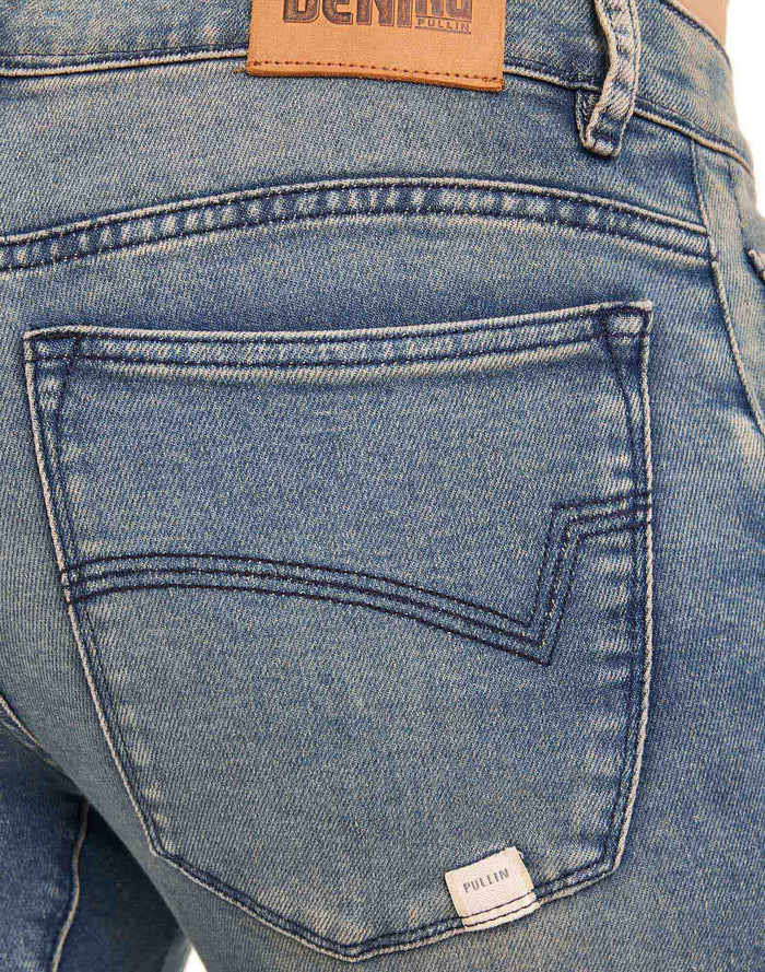 pantalon straight griffin PULLIN en coton
