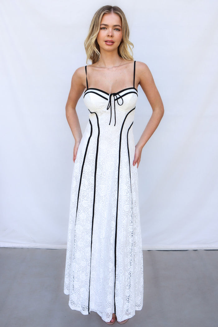 Paula Maxi Dress - White Lace