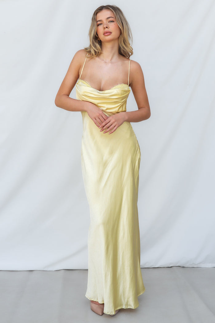 Payne Maxi Dress - Yellow - Runway Goddess