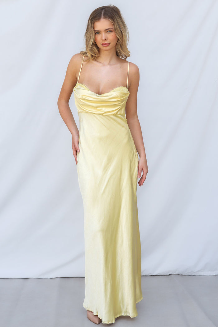 Payne Maxi Dress - Yellow - Runway Goddess