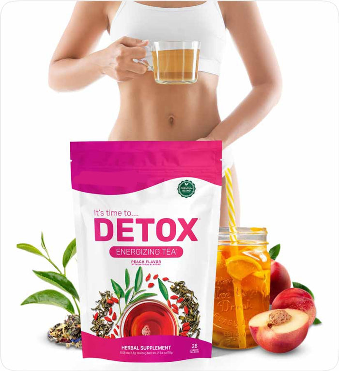 Peach Detox Tea - 12 all natural ingredients - 28 Tea Bags