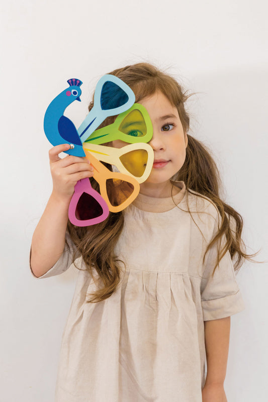 Peacock Colours Wooden Toy