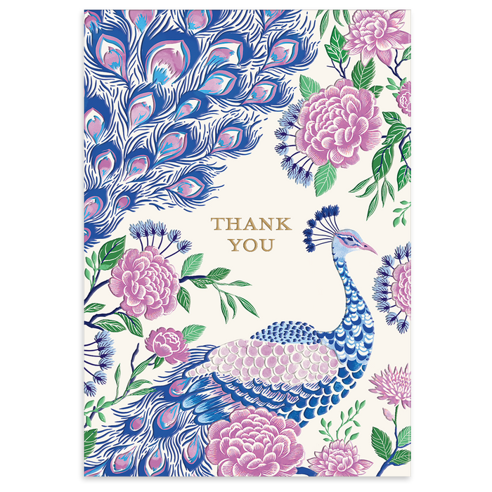 Peacock Thank You Boxed Notes