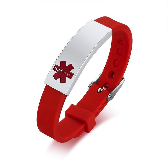 Personalized Assorted Coloured Medical Alert ID Bracelets for Kids and Adults