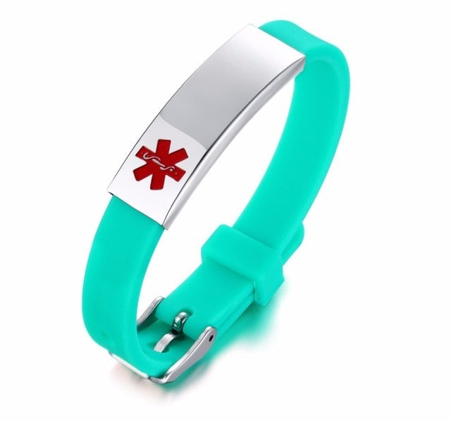 Personalized Assorted Coloured Medical Alert ID Bracelets for Kids and Adults