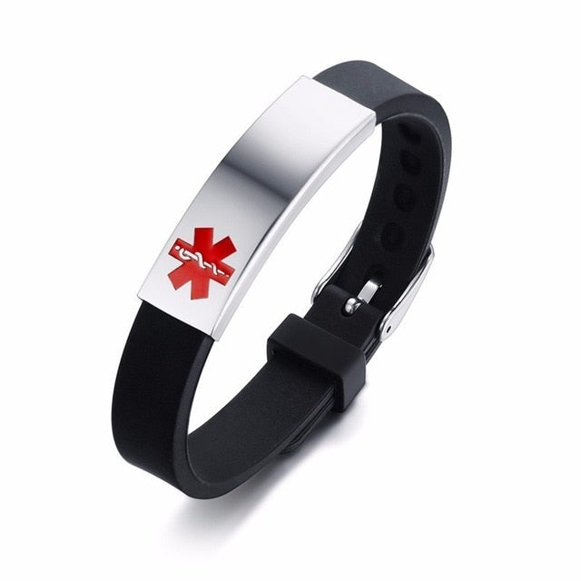 Personalized Assorted Coloured Medical Alert ID Bracelets for Kids and Adults