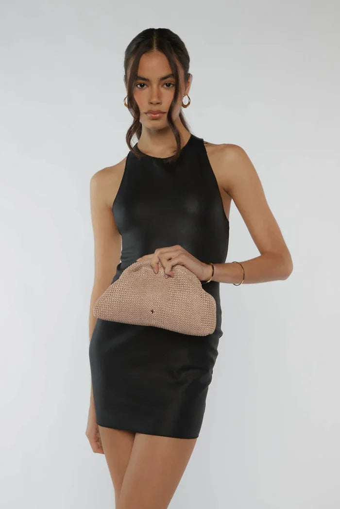 PETA + JAIN Qiana Bag - Natural Faux Raffia - Runway Goddess