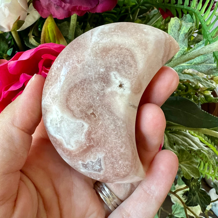 Pink Amethyst Crescent Moon