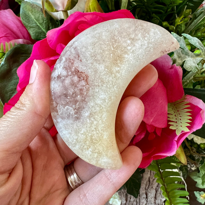 Pink Amethyst Crescent Moon