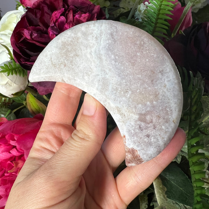 Pink Amethyst Crescent Moon